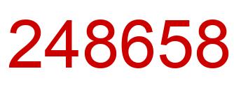 Number 248658 red image