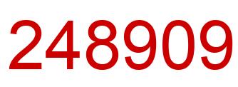 Number 248909 red image