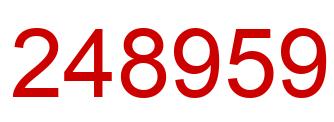 Number 248959 red image