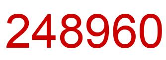 Number 248960 red image