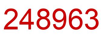 Number 248963 red image