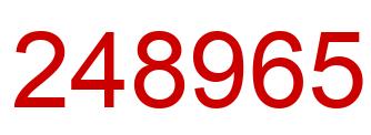 Number 248965 red image