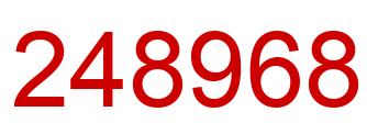 Number 248968 red image