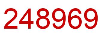 Number 248969 red image