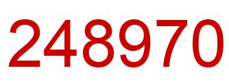 Number 248970 red image