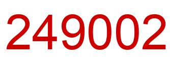 Number 249002 red image