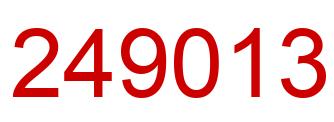 Number 249013 red image