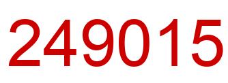 Number 249015 red image