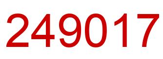 Number 249017 red image