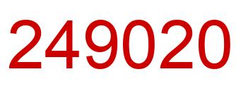 Number 249020 red image