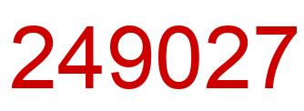 Number 249027 red image