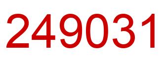 Number 249031 red image