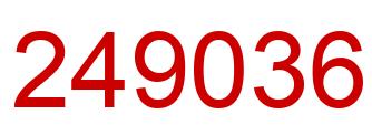Number 249036 red image