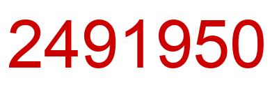 Number 2491950 red image