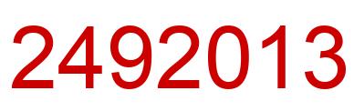 Number 2492013 red image