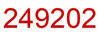 Number 249202 red image