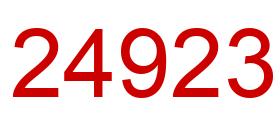 Number 24923 red image