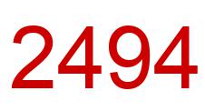 Number 2494 red image