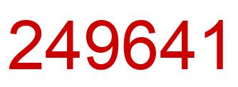 Número 249641 imagen rojo