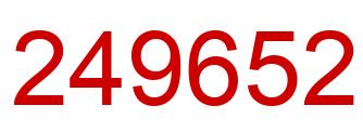 Number 249652 red image