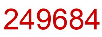 Número 249684 imagen rojo