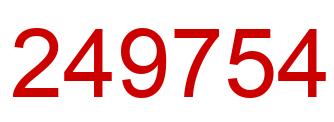 Number 249754 red image