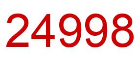 Número 24998 imagen rojo