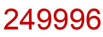 Número 249996 imagen rojo