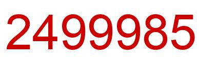 Number 2499985 red image