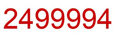 Number 2499994 red image