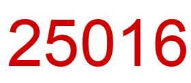 Número 25016 imagen rojo