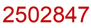Número 2502847 imagen rojo