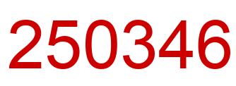 Number 250346 red image