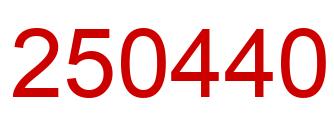 Number 250440 red image