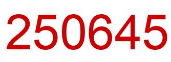 Number 250645 red image