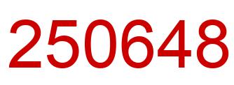 Number 250648 red image