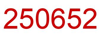 Number 250652 red image