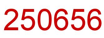 Number 250656 red image