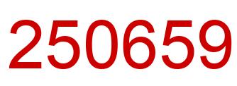 Number 250659 red image