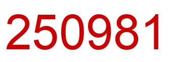 Number 250981 red image