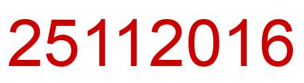 Number 25112016 red image