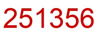 Number 251356 red image