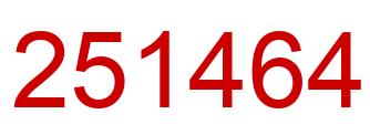 Number 251464 red image