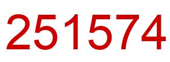 Número 251574 imagen rojo