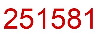 Number 251581 red image
