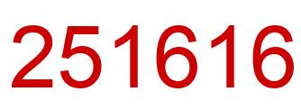 Number 251616 red image
