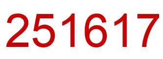 Number 251617 red image
