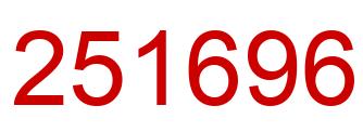 Number 251696 red image