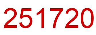 Number 251720 red image