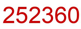 Número 252360 imagen rojo